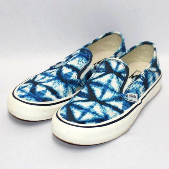 Vans Shoes Vans Ultracush Classic Slipon Blue And White Low Top